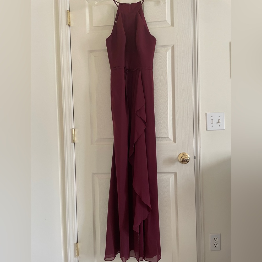 David’s Bridal Merlot bridesmaid dress